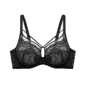 Gemma FlexWire Strappy Unpadded Bra, Black- 40H.   NWT